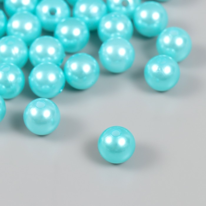 Набор бусин "Жемчуг" d 12 мм, 250 гр, голубая-бирюза
