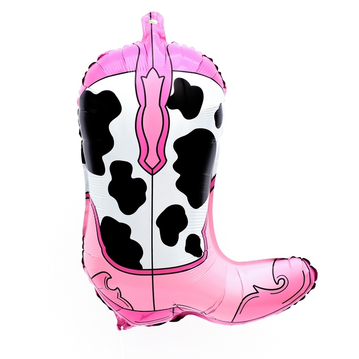Шар фольгированный 24 Шар фольгированный 24" «Модные ковбойские сапоги», цвет розовый