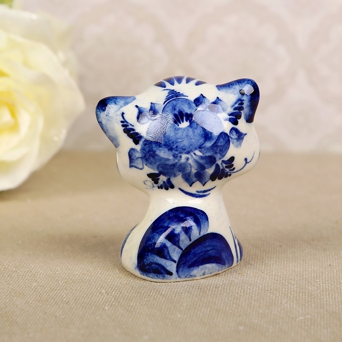 Сувенир «Кот Гав», 6 см, гжель Сувенир «Кот Гав», 6 см, гжель