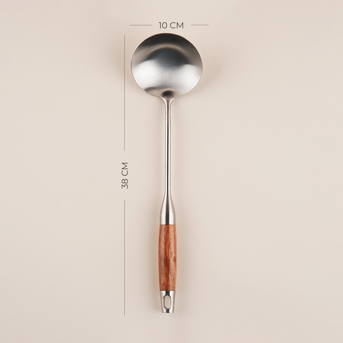 Половник из нержавеющей стали SL Home, «Рустик» 38×10 см, цвет серебряный Половник из нержавеющей стали SL Home, «Рустик» 38×10 см, цвет серебряный