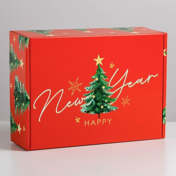Коробка подарочная новогодняя складная «Волшебство», 30,7 х 22 х 9,5 см, Новый год Коробка подарочная новогодняя складная «Волшебство», 30,7 х 22 х 9,5 см, Новый год