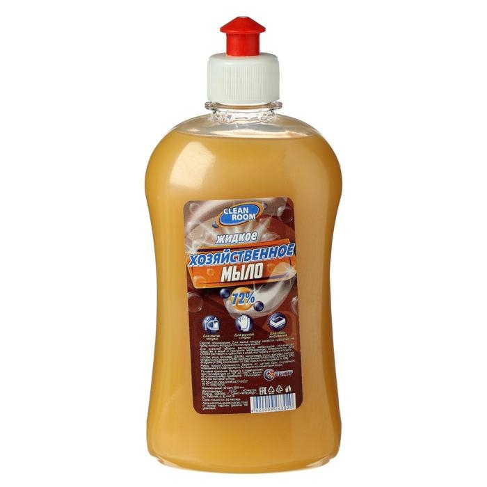 Жидкое хозяйственное мыло 72% «Clean room», 500 мл Жидкое хозяйственное мыло 72% «Clean room», 500 мл