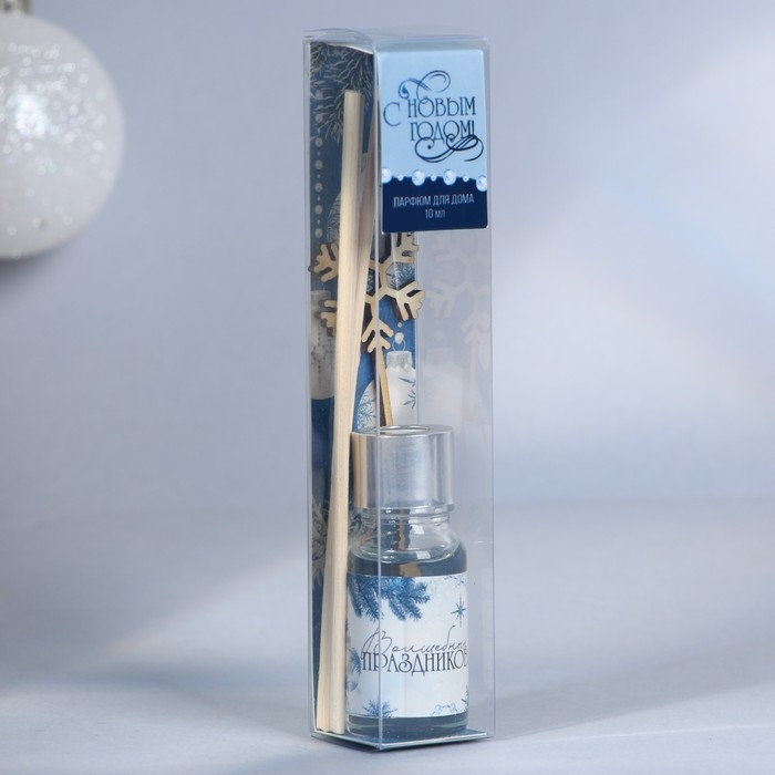 Новый год! Диффузор ароматический палочки «Новогодняя коллекция: Волшебных праздников», на Новый год, аромат персик, 10 мл.
