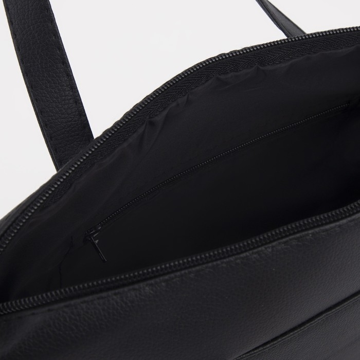 Сумка-тоут на молнии, цвет чёрный