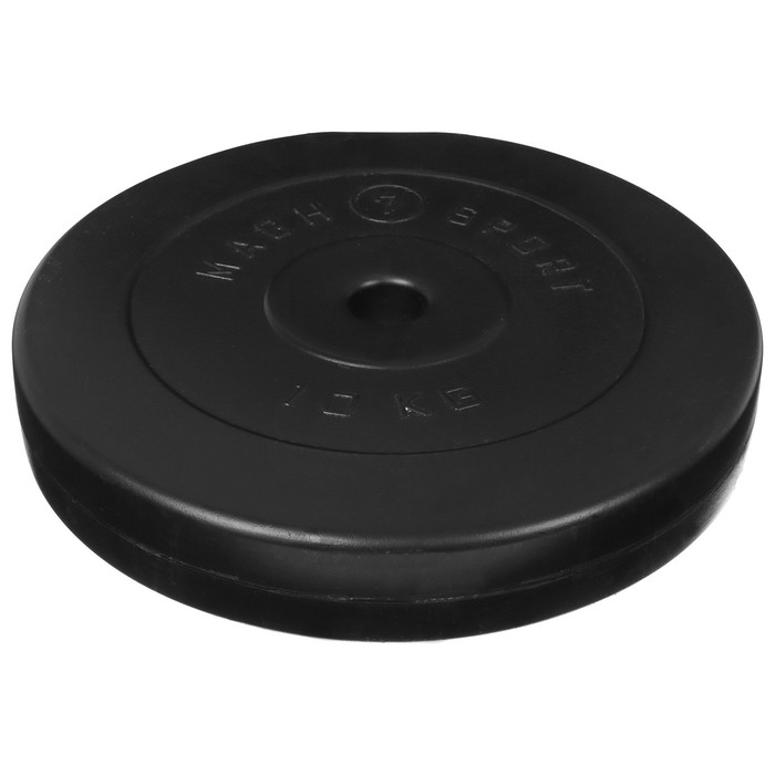 Диск гантельный 10 кг, d=30 мм, цвет чёрный Диск гантельный 10 кг, d=30 мм, цвет чёрный