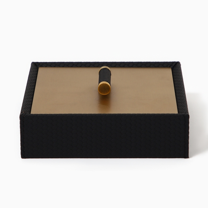 Шкатулка для украшений из экокожи, 15,3 х 15,3 см Шкатулка для украшений из экокожи, 15,3 х 15,3 см