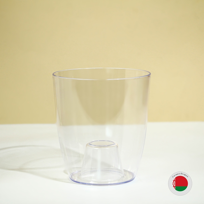 Горшок для орхидей, 2 л, 14,8 × 16,2 см, круглый, пластик, прозрачный Горшок для орхидей, 2 л, 14,8 × 16,2 см, круглый, пластик, прозрачный