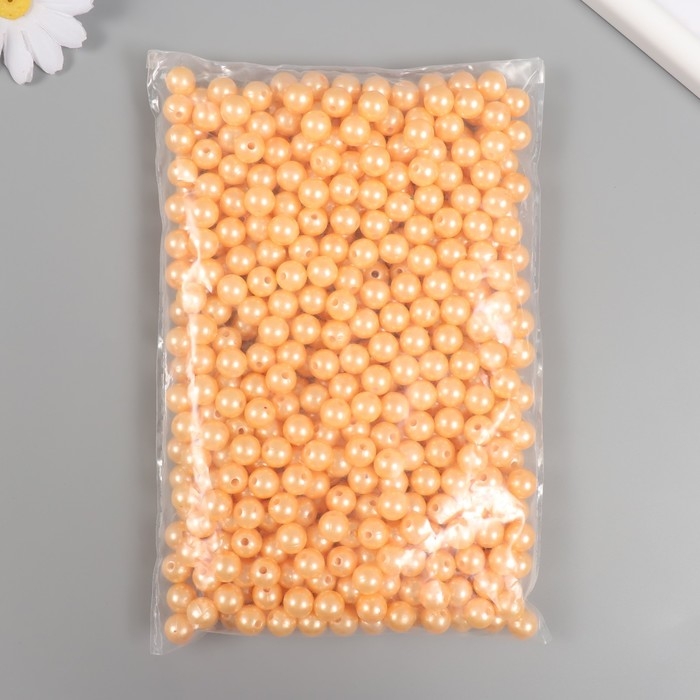 Набор бусин Набор бусин "Жемчуг" d 10 мм, 250 гр, коралловый