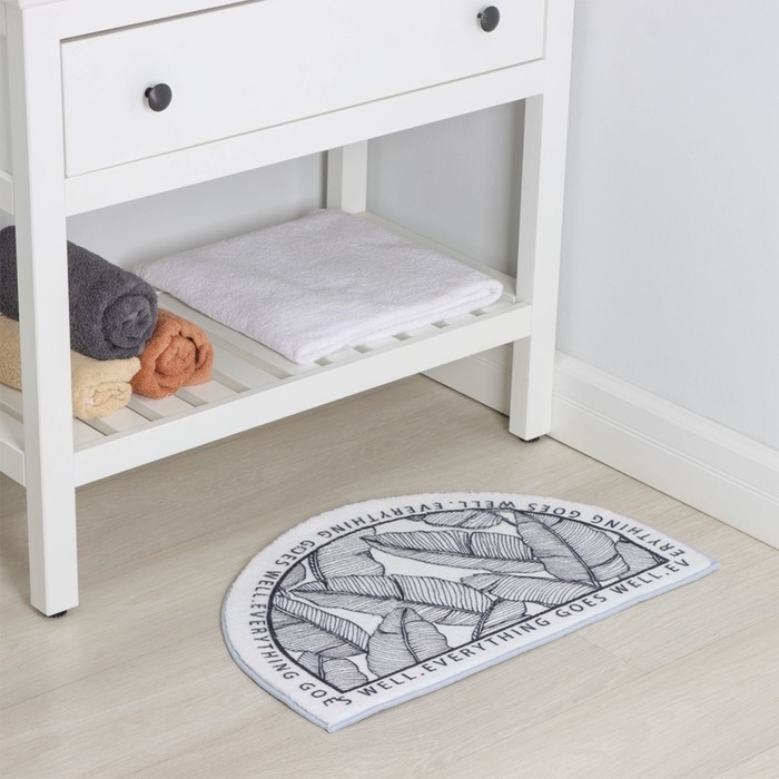 Коврик для дома SAVANNA Everything goes well, 40&times;60 см, цвет белый