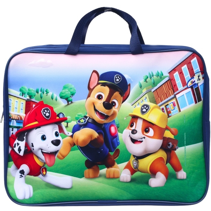 Папка с ручками текстильная А4, 350х270х100 мм, Щенячий патруль Папка с ручками текстильная А4, 350х270х100 мм, Щенячий патруль