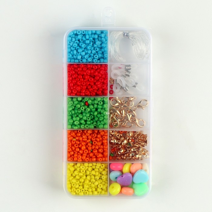 Набор для создания украшений «Бусины», набор 6 цветов, фурнитура, леска Набор для создания украшений «Бусины», набор 6 цветов, фурнитура, леска