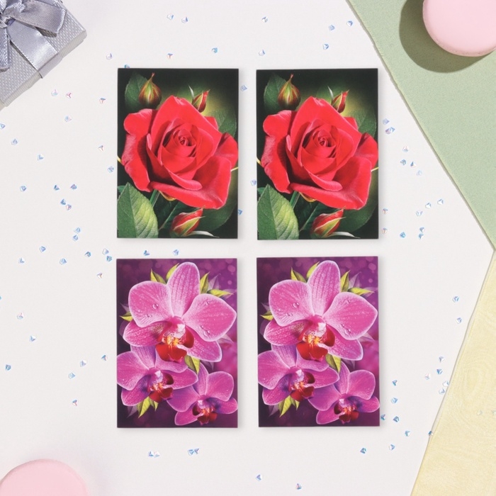 Набор мини-открыток  Набор мини-открыток "Пожелания - 3" ромашка, 40 штук, 5 х 7 см