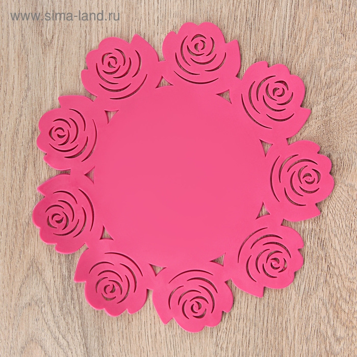 Подставка под горячее «Летний домик», d=19 см, цвет фиолетовый Подставка под горячее «Летний домик», d=19 см, цвет фиолетовый