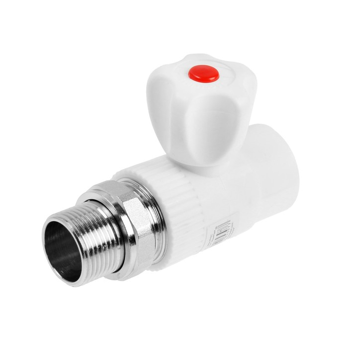 Кран радиаторный MeerPlast, 25x3/4 Кран радиаторный MeerPlast, 25x3/4", полипропиленовый, прямой