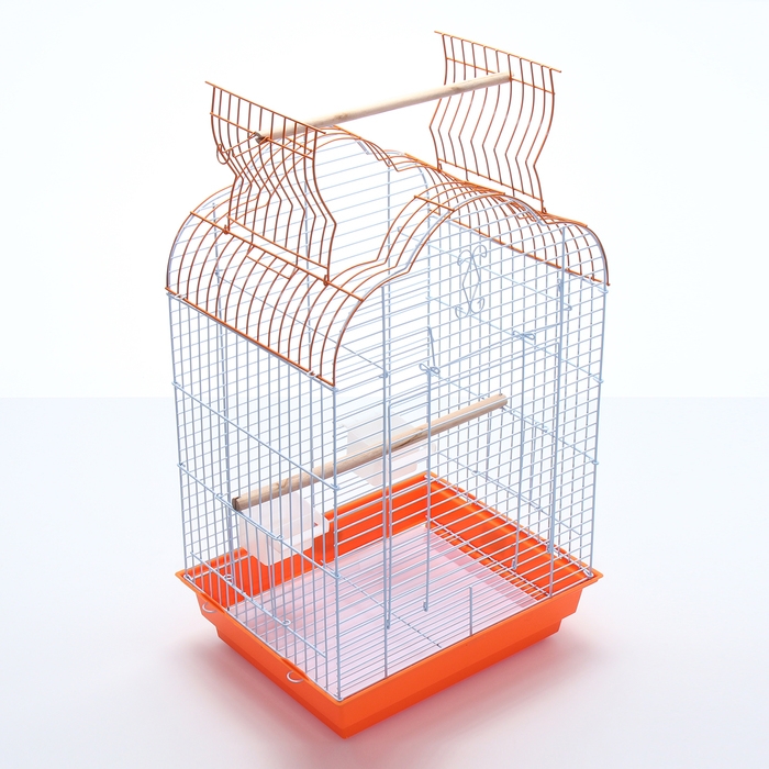 Клетка для птиц Bd-3/1o, раскрывающаяся крыша, 47,5х37х70 см, оранжевая (фасовка 6 шт) Клетка для птиц Bd-3/1o, раскрывающаяся крыша, 47,5х37х70 см, оранжевая (фасовка 6 шт)