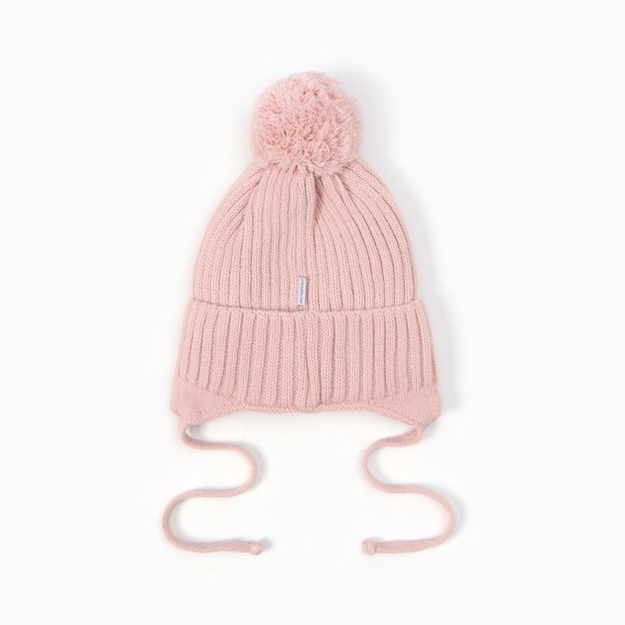 Шапка детская, цвет пудровый, размер 52-54 Шапка детская, цвет пудровый, размер 52-54