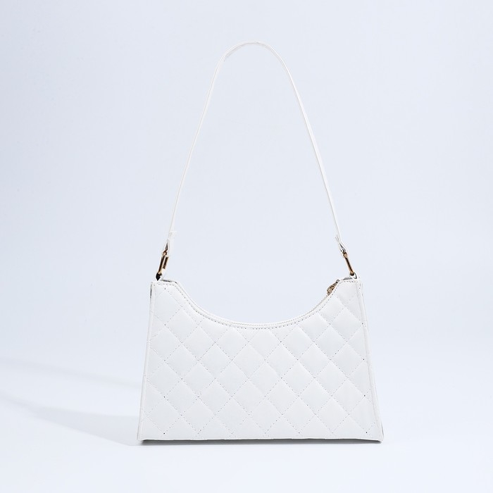 Сумка-багет на молнии, цвет белый Сумка-багет на молнии, цвет белый