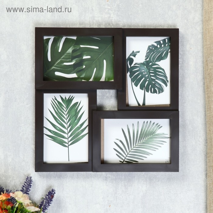 Фоторамка-Коллаж Фоторамка-Коллаж "Прелесть" на 4 фото, венге (пластиковый экран)