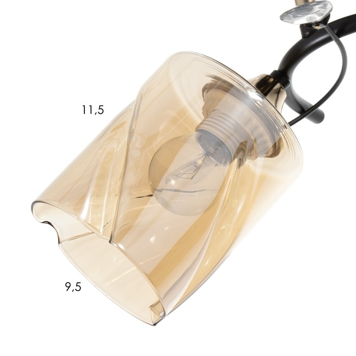 Люстра Люстра "Бруни" 2хЕ27 40Вт черный 42х25х23см BayerLux