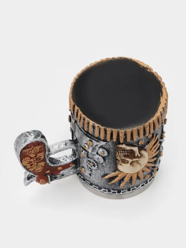 Кружка «Панк.Череп. Хэллоуин», 400 мл, 14.5×9×11 см, нержавеющая сталь, серебристая, ручка МИКС Кружка «Панк.Череп. Хэллоуин», 400 мл, 14.5×9×11 см, нержавеющая сталь, серебристая, ручка МИКС
