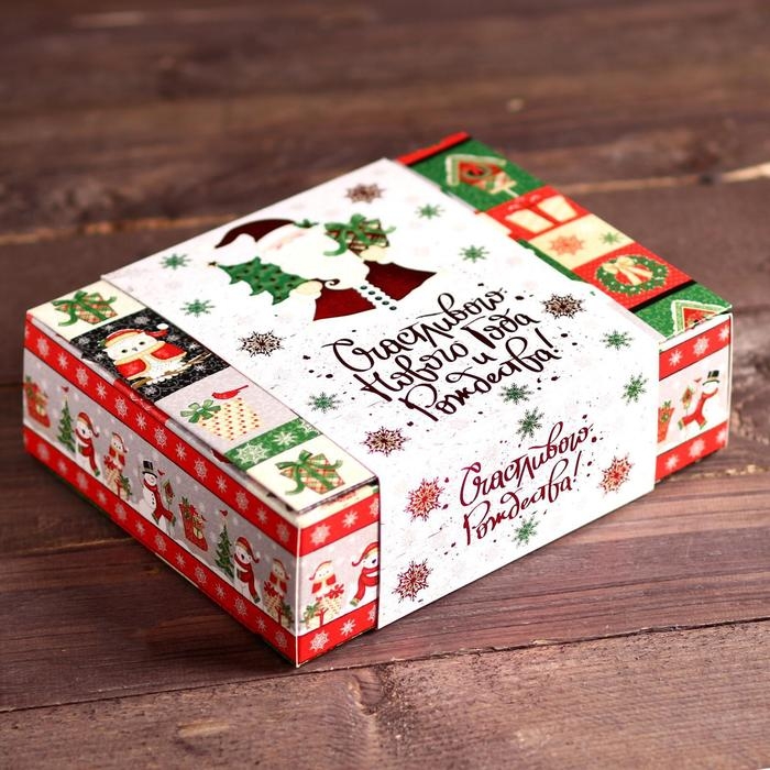 Новый год. Коробка картонная Новый год. Коробка картонная " Новогодний микс",книга, 18.5 х 5.5 х 16 см