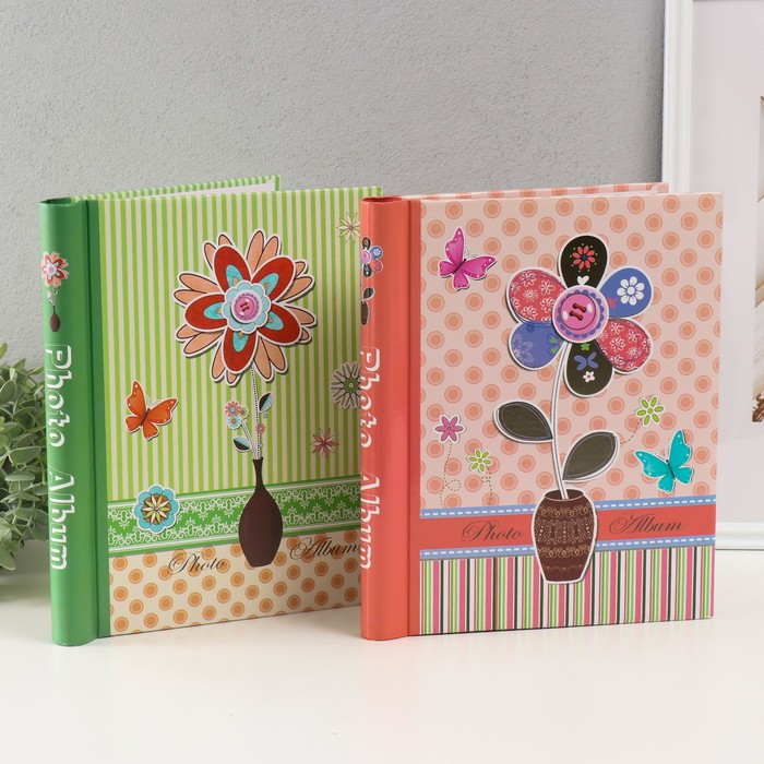 Фотоальбом магнитный 20 листов Фотоальбом магнитный 20 листов"Ромашка объемная" МИКС 29х24,5х2,5 см