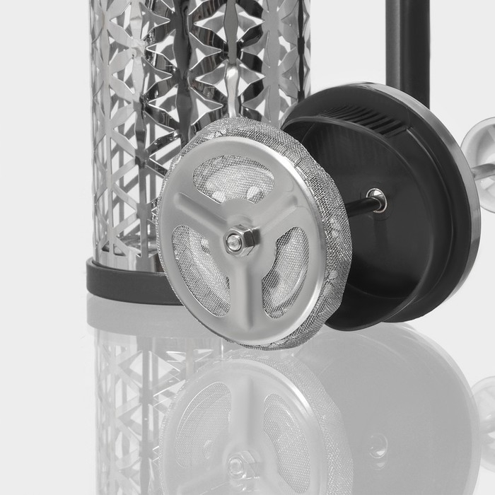 Чайник заварочный френч - пресс «Сейхо», 350 мл, стекло, нержавеющая сталь Чайник заварочный френч - пресс «Сейхо», 350 мл, стекло, нержавеющая сталь