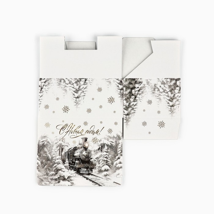 Коробка подарочная новогодняя складная «Сказочный поезд», 22 х 15 х 10 см, Новый год Коробка подарочная новогодняя складная «Сказочный поезд», 22 х 15 х 10 см, Новый год