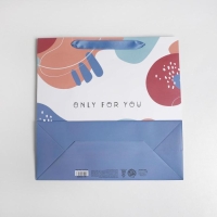 Пакет подарочный ламинированный квадратный, упаковка, «Only for you», 30 х 30 х 12 см