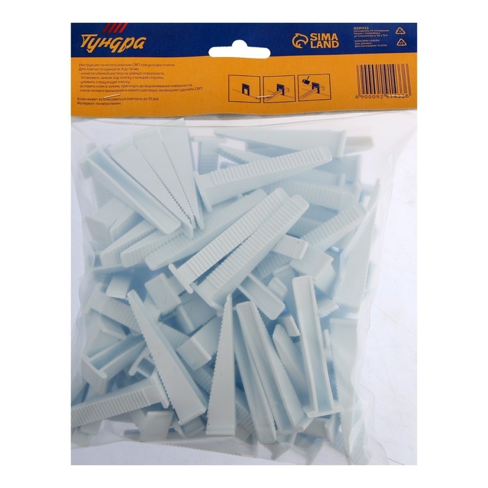 Клин Клин "Ворота" для выравнивания плитки ТУНДРА, в упаковке 100 шт.