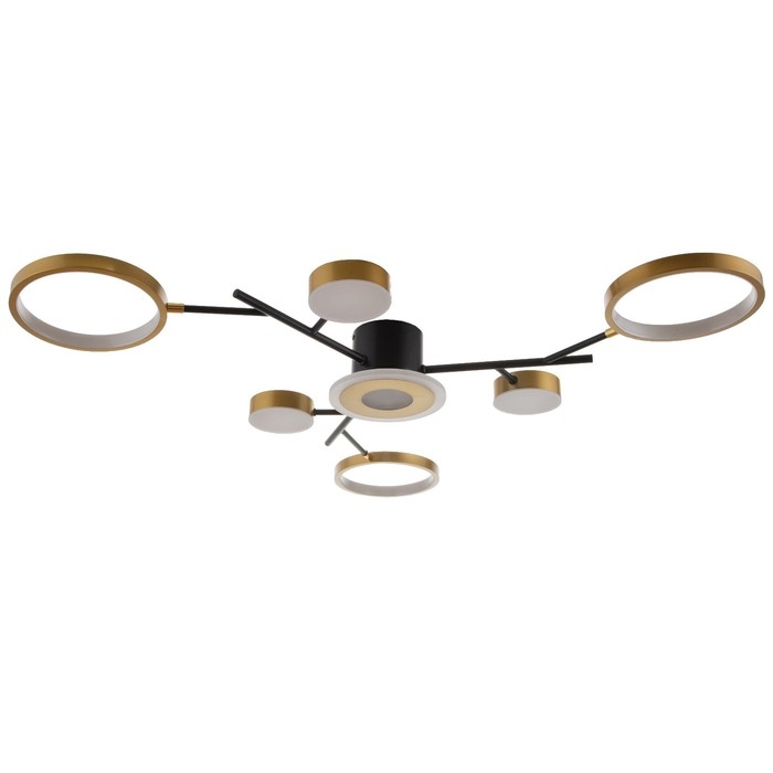 Люстра с ПДУ 2300/7GD LED 150Вт 3000-6000К золото 75х75х9 см BayerLux