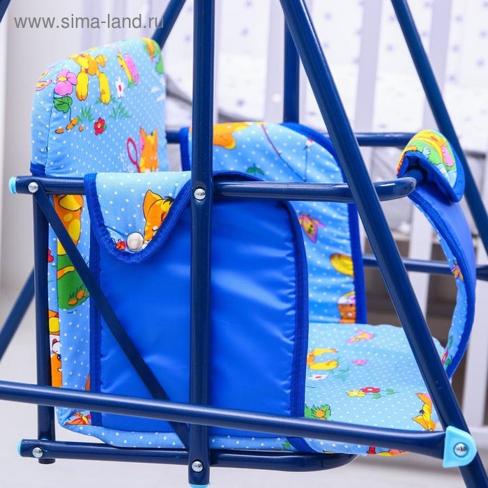 Качели детские напольные «Ветерок», цвет синий,рисунок МИКС
