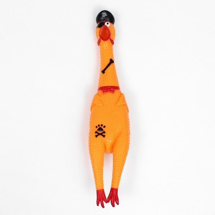 Игрушка пищащая Игрушка пищащая "Курица-пират" для собак, 41 см, жёлтая