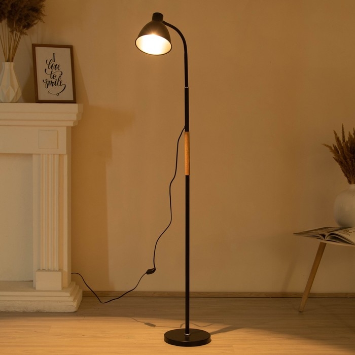 Торшер 19118/1BK E27 40Вт черный 23х159 см