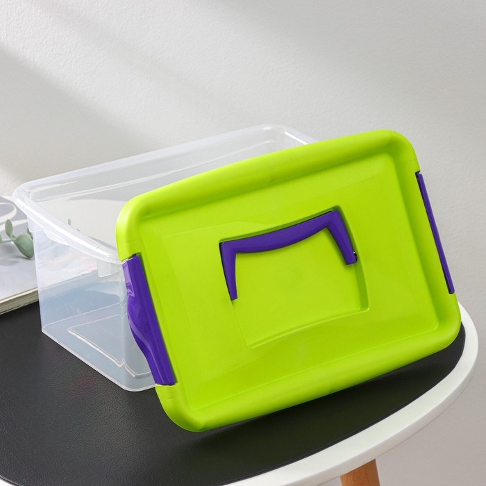 Контейнер для хранения с крышкой, 4 л, 29×19×13 см, цвет салатовый Контейнер для хранения с крышкой, 4 л, 29×19×13 см, цвет салатовый