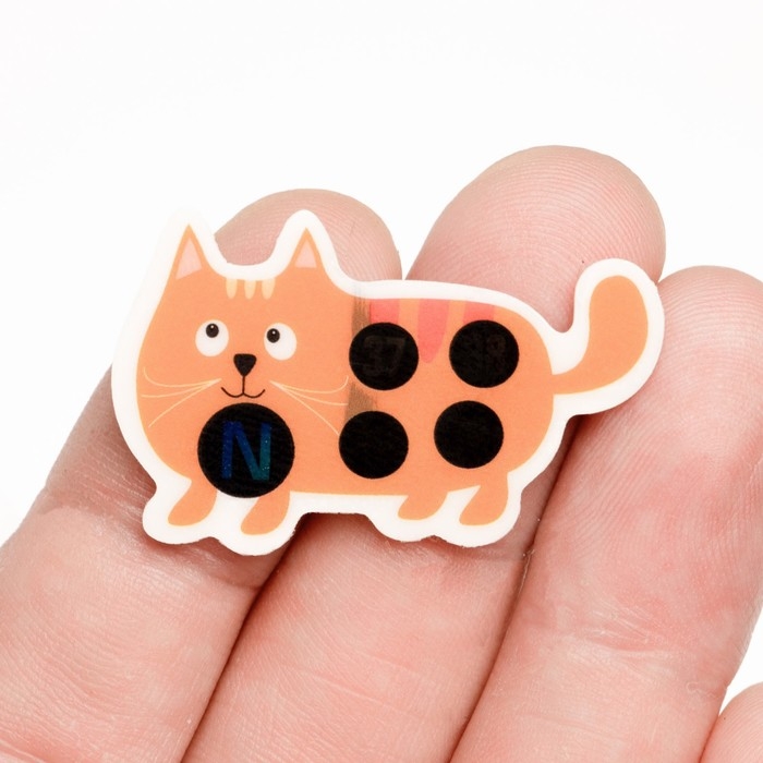 Детский термометр - наклейка налобный  Детский термометр - наклейка налобный "Котенок", до 40°, 3.9 х 2.5 см