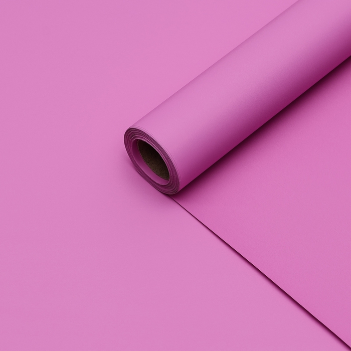 Пленка для цветов тонированная, матовая, розовая фуксия, 0,5 х 10 м, 65 мкм Пленка для цветов тонированная, матовая, розовая фуксия, 0,5 х 10 м, 65 мкм