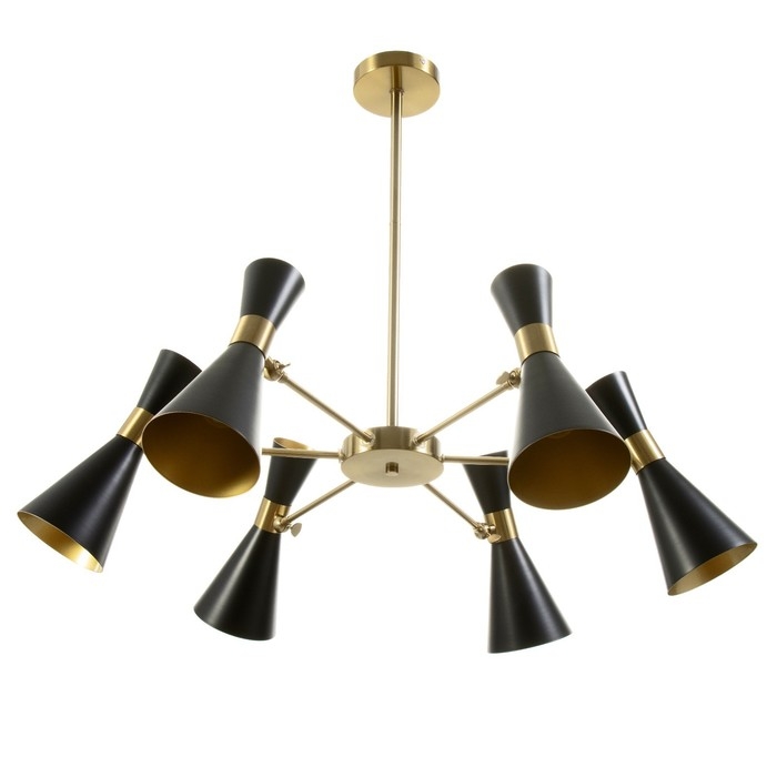 Люстра Люстра "Бьянка" 6хЕ14 40Вт 6хG4 20Вт черно-золотой 70х70х30 см BayerLux