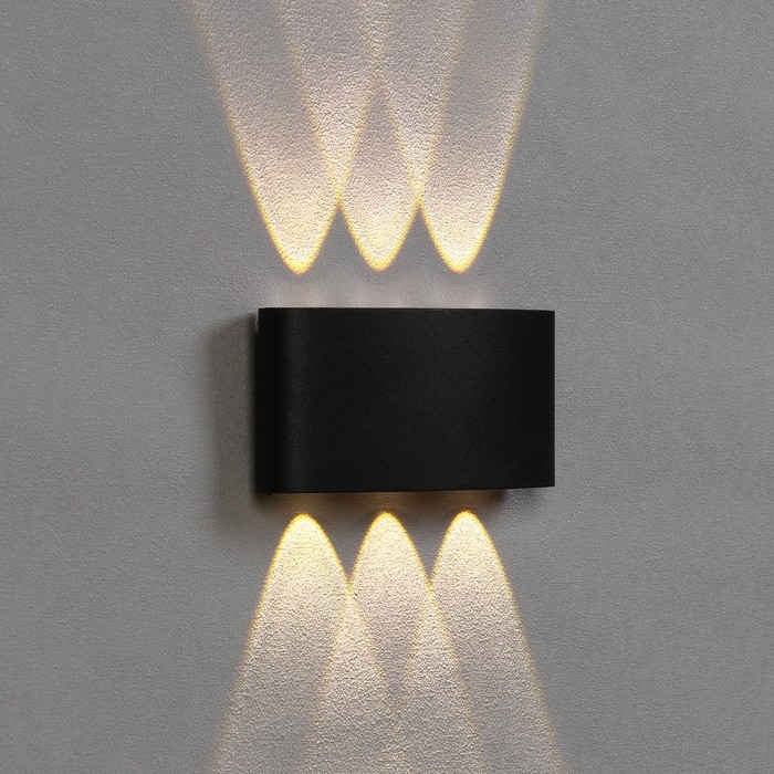 Светильник фасадный «Полусфера», FSD-070, 6 Вт, 3000К, 3 луча, IP65, 220 В, пластик, черный 100842 Светильник фасадный «Полусфера», FSD-070, 6 Вт, 3000К, 3 луча, IP65, 220 В, пластик, черный 100842