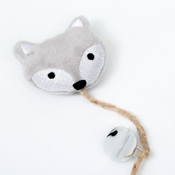 Игрушка для кошек с кошачьей мятой и перьями  Игрушка для кошек с кошачьей мятой и перьями "Бурундук", 10 см, с бубенчиком