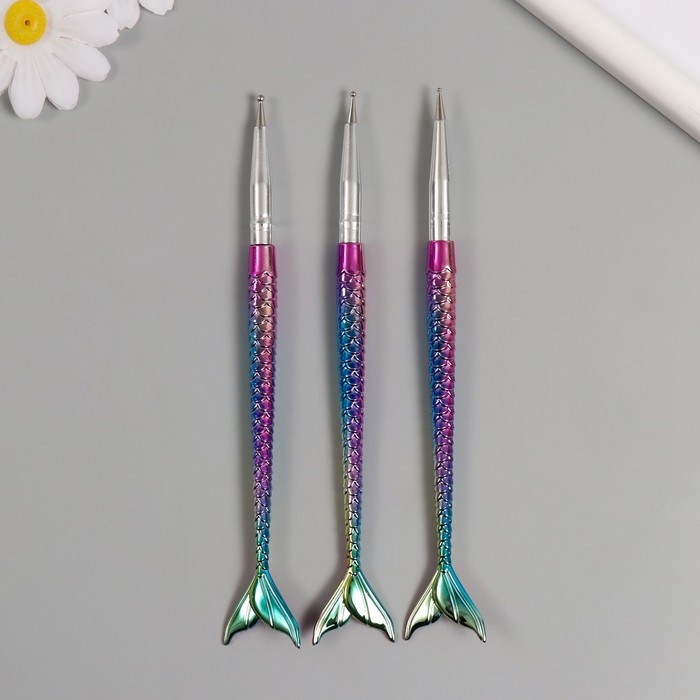 Инструменты для моделирования и придания формы  Инструменты для моделирования и придания формы "Русалка" набор 3 шт пластик, металл, 17 см   1025464