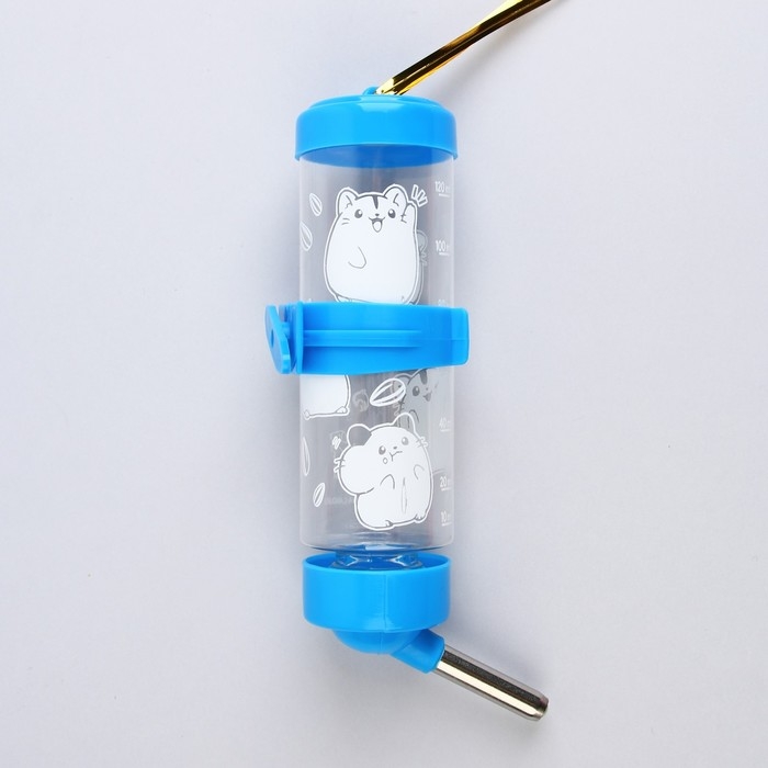 Поилка для грызунов «Хомячки» 125 мл, 12.5х4.5 см, микс цветов Поилка для грызунов «Хомячки» 125 мл, 12.5х4.5 см, микс цветов