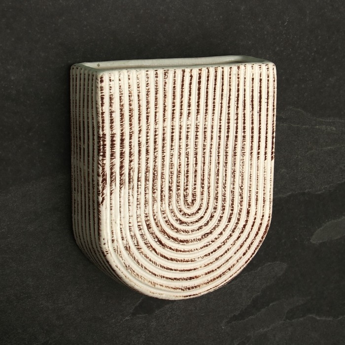 Подвесное кашпо  Подвесное кашпо "Дерин" 15х5х17см, белое