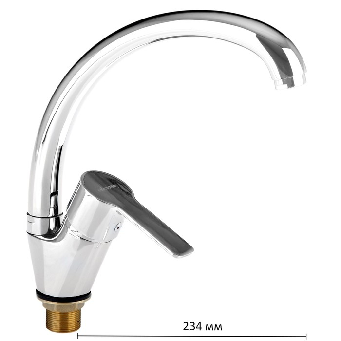 Смеситель для кухни Accoona A4008, однорычажный, с гайкой, хром Смеситель для кухни Accoona A4008, однорычажный, с гайкой, хром