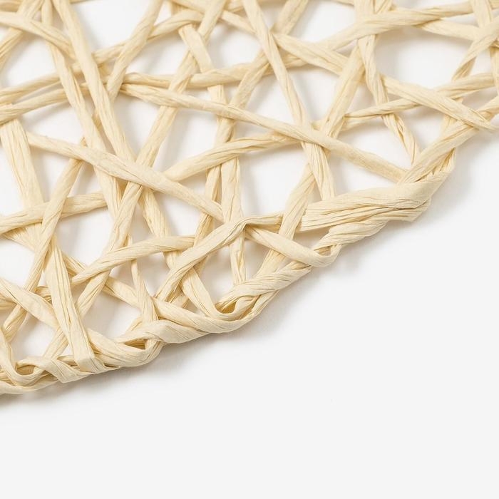 Салфетка сервировочная Доляна Салфетка сервировочная Доляна "Трава", цв.бежевый, d 38 см