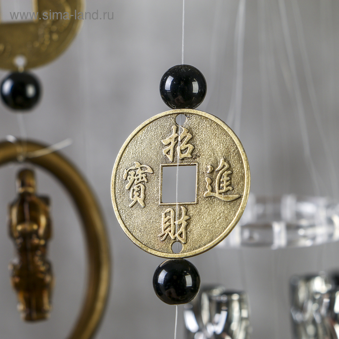 Музыка ветра пластик Музыка ветра пластик "Слон в круге" 4 трубки 7 фигурок 70 см