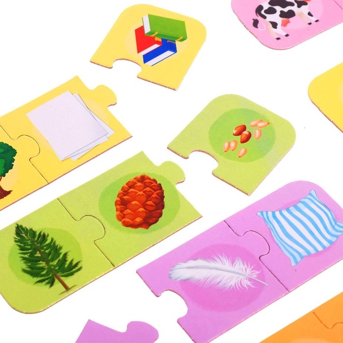 Умные пазлы - цепочки «Кто что даёт?», 8 цепочек, 24 детали Умные пазлы - цепочки «Кто что даёт?», 8 цепочек, 24 детали