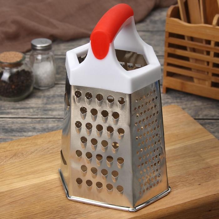 Тёрка шестигранная Доляна «Помощник», 10×12×20 см, цвет МИКС Тёрка шестигранная Доляна «Помощник», 10×12×20 см, цвет МИКС