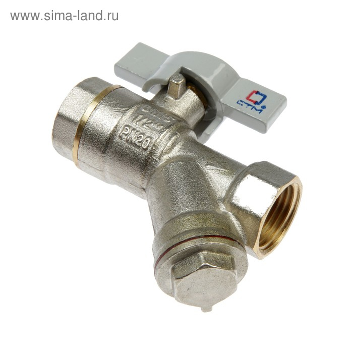 Кран шаровой  Кран шаровой "СТМ" СТАНДАРТ, 1/2", с фильтром, бабочка