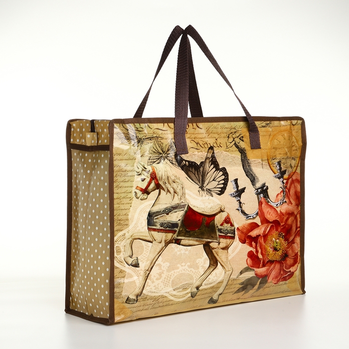 Сумка хозяйственная на молнии, цвет бежевый Сумка хозяйственная на молнии, цвет бежевый